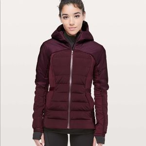 Lululemon Down For It All Jacket in Dark Adobe, size 6
